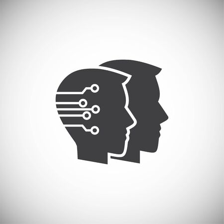 Artificial Intelligence Ai related icon on background for graphic and web design. Simple illustration. Internet concept symbol for website button or mobile appのイラスト素材