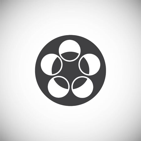 Film strip related icon on background for graphic and web design. Simple illustration. Internet concept symbol for website button or mobile appのイラスト素材