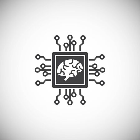 Artificial Intelligence Ai related icon on background for graphic and web design. Simple illustration. Internet concept symbol for website button or mobile appのイラスト素材