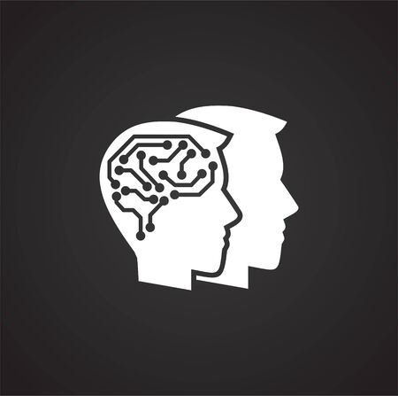 Artificial Intelligence Ai related icon on background for graphic and web design. Simple illustration. Internet concept symbol for website button or mobile appのイラスト素材