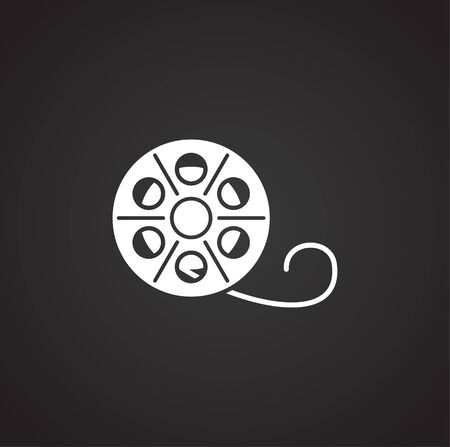 Film strip related icon on background for graphic and web design. Simple illustration. Internet concept symbol for website button or mobile appのイラスト素材