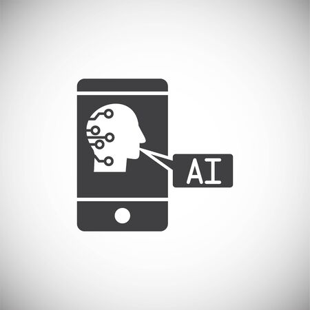 Artificial Intelligence Ai related icon on background for graphic and web design. Simple illustration. Internet concept symbol for website button or mobile appのイラスト素材