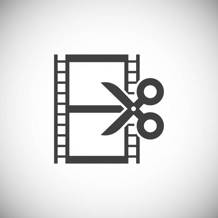Film strip related icon on background for graphic and web design. Simple illustration. Internet concept symbol for website button or mobile appのイラスト素材