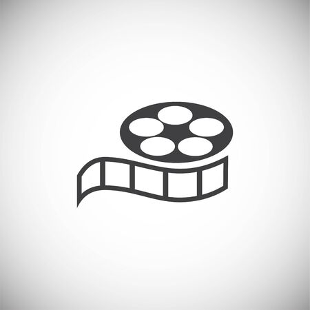 Film strip related icon on background for graphic and web design. Simple illustration. Internet concept symbol for website button or mobile appのイラスト素材