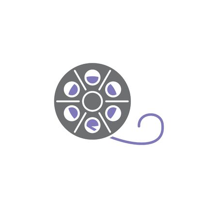 Film strip related icon on background for graphic and web design. Simple illustration. Internet concept symbol for website button or mobile appのイラスト素材