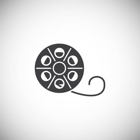 Film strip related icon on background for graphic and web design. Simple illustration. Internet concept symbol for website button or mobile appのイラスト素材