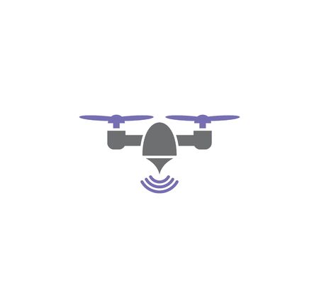Drone related icon on background for graphic and web design. Simple illustration. Internet concept symbol for website button or mobile appのイラスト素材