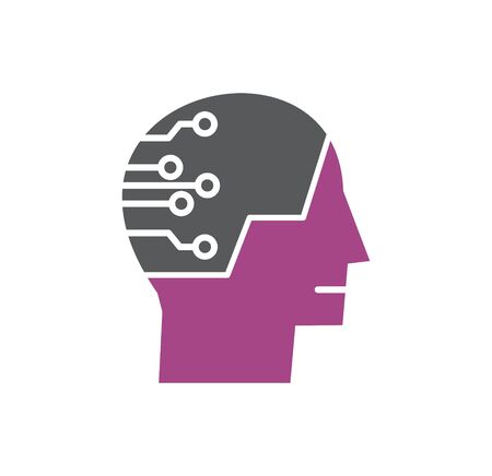 Artificial Intelligence Ai related icon on background for graphic and web design. Simple illustration. Internet concept symbol for website button or mobile appのイラスト素材