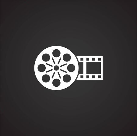 Film strip related icon on background for graphic and web design. Simple illustration. Internet concept symbol for website button or mobile appのイラスト素材