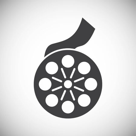 Film strip related icon on background for graphic and web design. Simple illustration. Internet concept symbol for website button or mobile appのイラスト素材