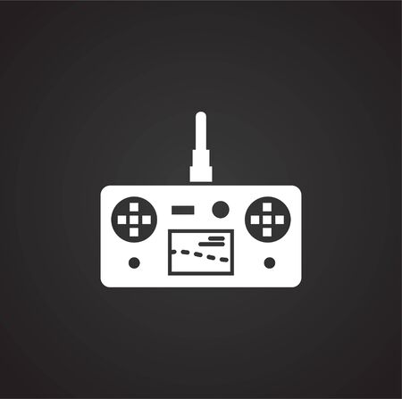Drone related icon on background for graphic and web design. Simple illustration. Internet concept symbol for website button or mobile appのイラスト素材