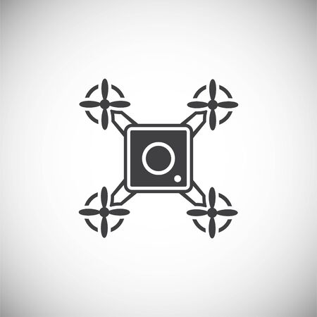 Drone related icon on background for graphic and web design. Simple illustration. Internet concept symbol for website button or mobile appのイラスト素材