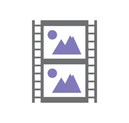 Film strip related icon on background for graphic and web design. Simple illustration. Internet concept symbol for website button or mobile appのイラスト素材