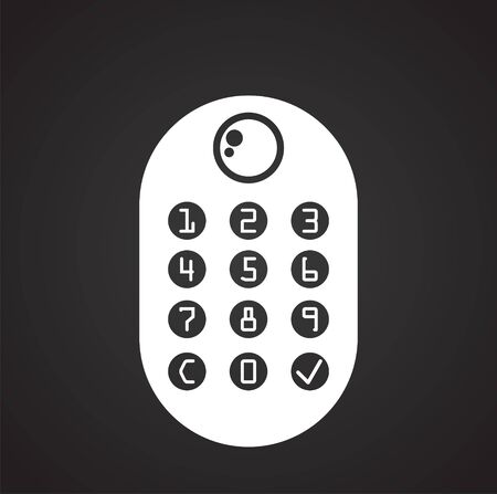 Smart lock icon on background for graphic and web design. Simple illustration. Internet concept symbol for website button or mobile appのイラスト素材