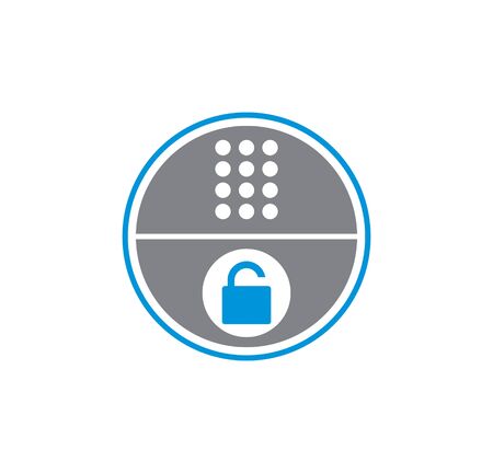 Smart lock icon on background for graphic and web design. Simple illustration. Internet concept symbol for website button or mobile appのイラスト素材