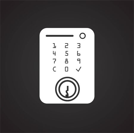 Smart lock icon on background for graphic and web design. Simple illustration. Internet concept symbol for website button or mobile appのイラスト素材