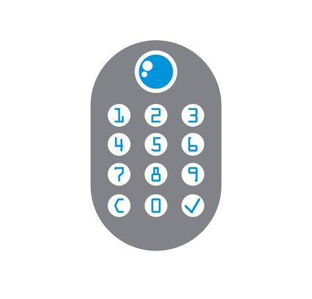 Smart lock icon on background for graphic and web design. Simple illustration. Internet concept symbol for website button or mobile appのイラスト素材