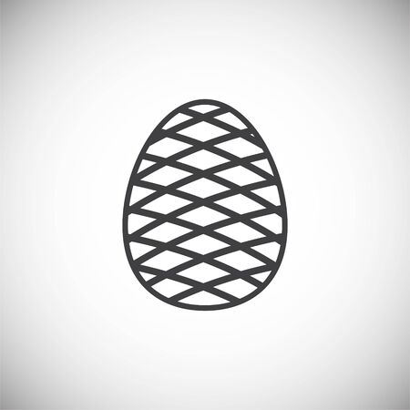 Pine cone icon on background for graphic and web design. Simple illustration. Internet concept symbol for website button or mobile appのイラスト素材
