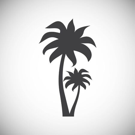 Palm tree icon on background for graphic and web design. Simple illustration. Internet concept symbol for website button or mobile appのイラスト素材