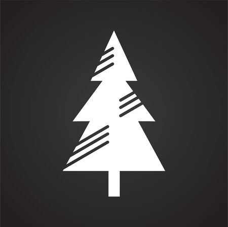 Christmas tree icon on background for graphic and web design. Simple illustration. Internet concept symbol for website button or mobile appのイラスト素材
