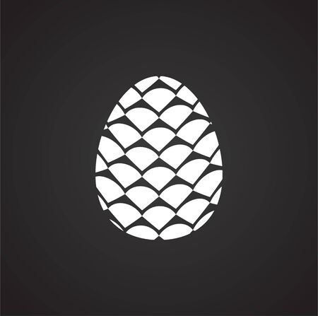 Pine cone icon on background for graphic and web design. Simple illustration. Internet concept symbol for website button or mobile appのイラスト素材
