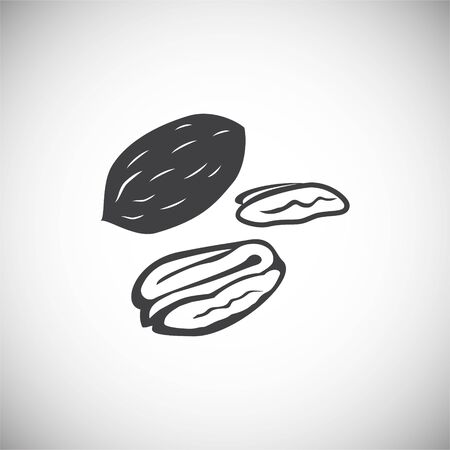 Nut related icon on background for graphic and web design. Simple illustration. Internet concept symbol for website button or mobile appのイラスト素材
