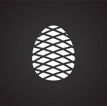 Pine cone icon on background for graphic and web design. Simple illustration. Internet concept symbol for website button or mobile appのイラスト素材