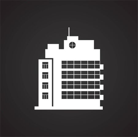 Real estate icon on background for graphic and web design. Simple illustration. Internet concept symbol for website button or mobile appのイラスト素材
