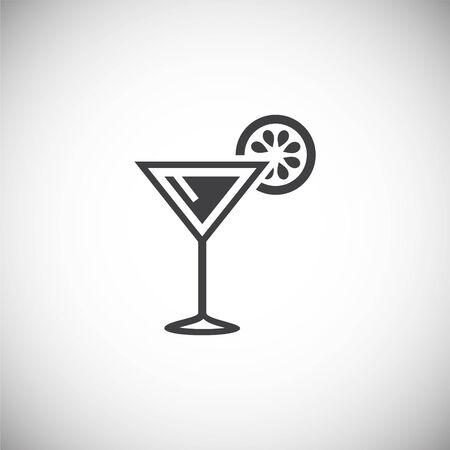 Cocktail related icon on background for graphic and web design. Simple illustration. Internet concept symbol for website button or mobile appのイラスト素材