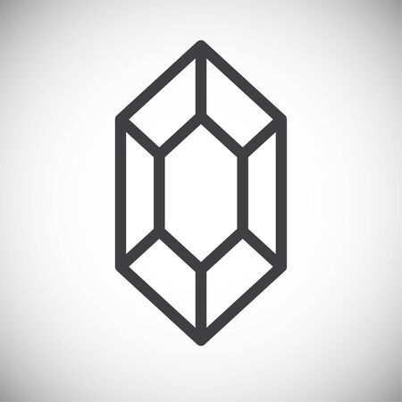 Gemstone icon on background for graphic and web design. Simple illustration. Internet concept symbol for website button or mobile appのイラスト素材