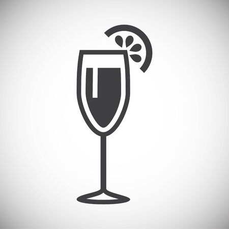Cocktail related icon on background for graphic and web design. Simple illustration. Internet concept symbol for website button or mobile appのイラスト素材