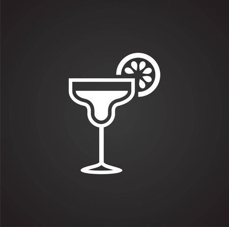 Cocktail related icon on background for graphic and web design. Simple illustration. Internet concept symbol for website button or mobile appのイラスト素材