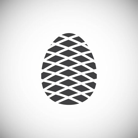 Pine cone icon on background for graphic and web design. Simple illustration. Internet concept symbol for website button or mobile appのイラスト素材