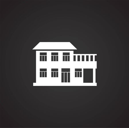 Real estate icon on background for graphic and web design. Simple illustration. Internet concept symbol for website button or mobile appのイラスト素材