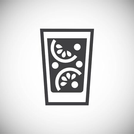Cocktail related icon on background for graphic and web design. Simple illustration. Internet concept symbol for website button or mobile appのイラスト素材