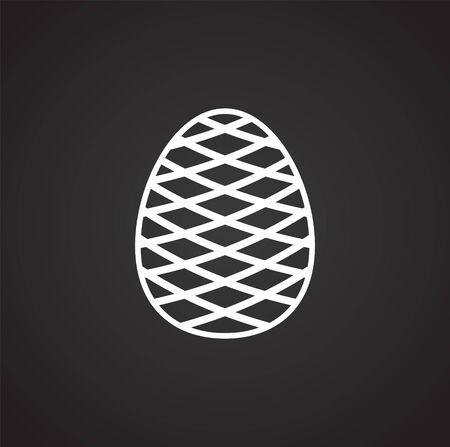 Pine cone icon on background for graphic and web design. Simple illustration. Internet concept symbol for website button or mobile appのイラスト素材