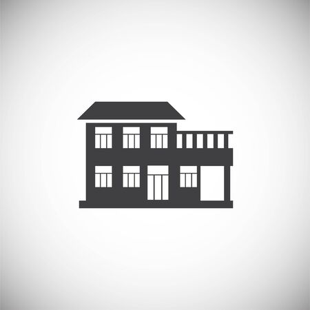 Real estate icon on background for graphic and web design. Simple illustration. Internet concept symbol for website button or mobile appのイラスト素材