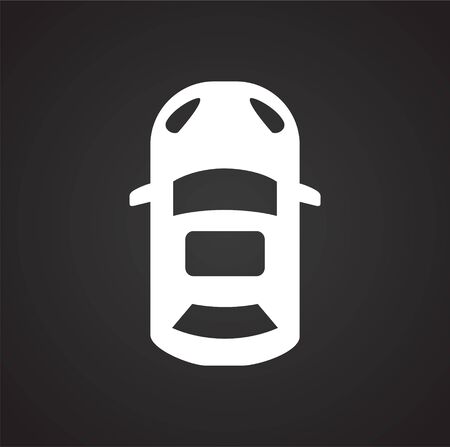 Car top view icon on background for graphic and web design. Simple illustration. Internet concept symbol for website button or mobile appのイラスト素材