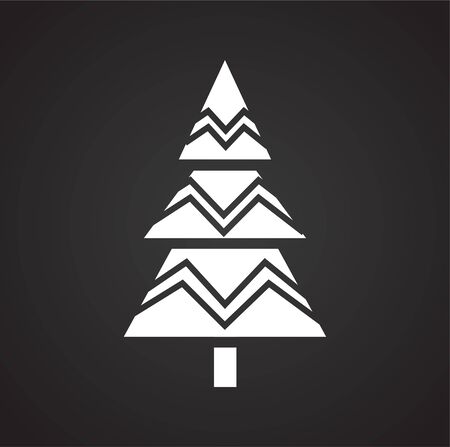 Christmas tree icon on background for graphic and web design. Simple illustration. Internet concept symbol for website button or mobile appのイラスト素材