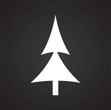 Christmas tree icon on background for graphic and web design. Simple illustration. Internet concept symbol for website button or mobile appのイラスト素材