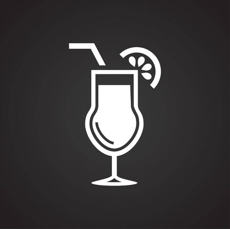Cocktail related icon on background for graphic and web design. Simple illustration. Internet concept symbol for website button or mobile appのイラスト素材