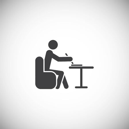 Business person icon on background for graphic and web design. Simple illustration. Internet concept symbol for website button or mobile appのイラスト素材