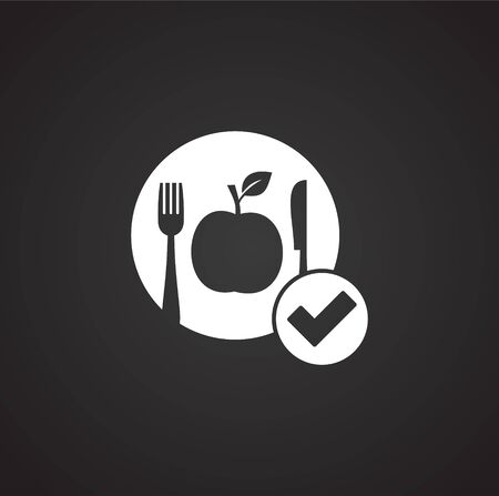 Diet related icon on background for graphic and web design. Simple illustration. Internet concept symbol for website button or mobile appのイラスト素材