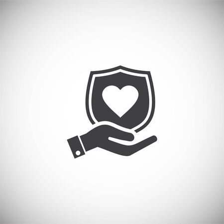 Insurance related icon on background for graphic and web design. Simple illustration. Internet concept symbol for website button or mobile appのイラスト素材