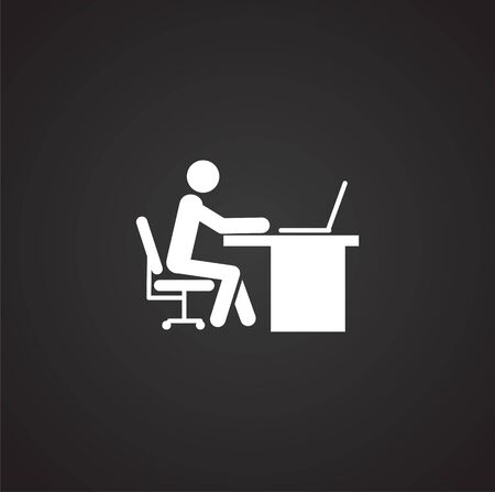 Business person icon on background for graphic and web design. Simple illustration. Internet concept symbol for website button or mobile appのイラスト素材