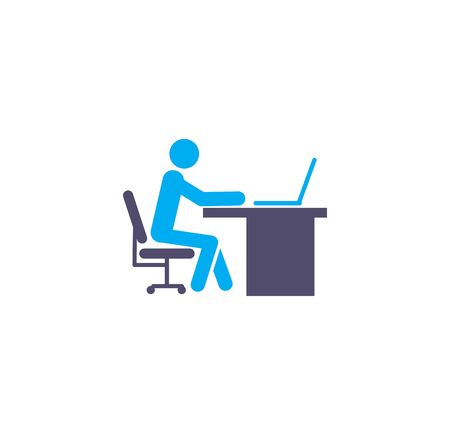 Business person icon on background for graphic and web design. Simple illustration. Internet concept symbol for website button or mobile appのイラスト素材