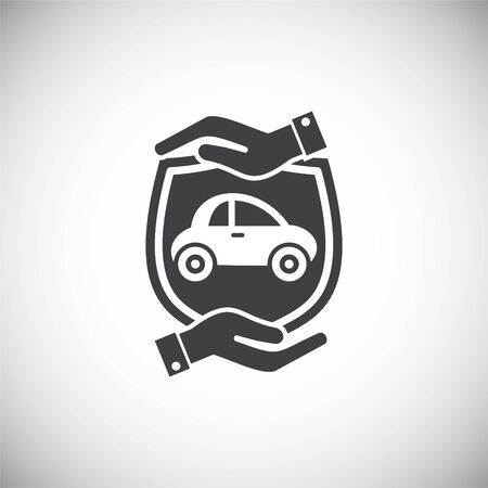 Insurance related icon on background for graphic and web design. Simple illustration. Internet concept symbol for website button or mobile appのイラスト素材