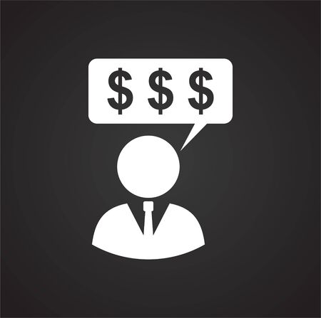 Business person icon on background for graphic and web design. Simple illustration. Internet concept symbol for website button or mobile appのイラスト素材