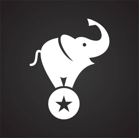 Circus related icon on background for graphic and web design. Simple illustration. Internet concept symbol for website button or mobile appのイラスト素材