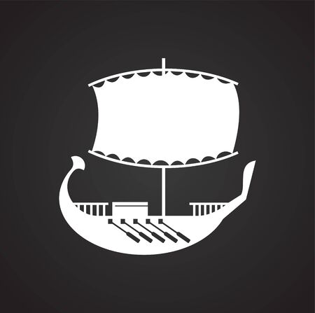 Ship icon on background for graphic and web design. Simple vector sign. Internet concept symbol for website button or mobile appのイラスト素材